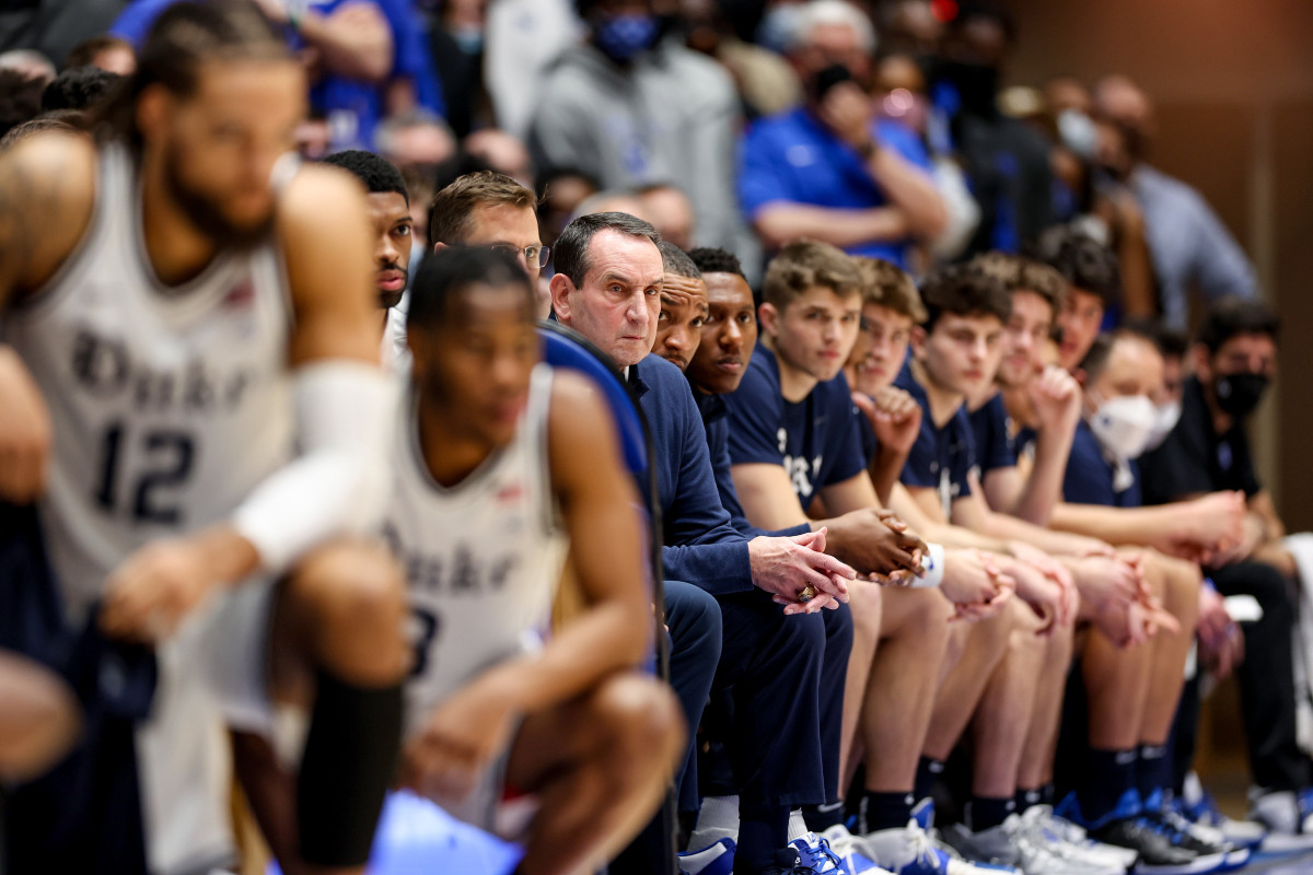 Krzyzewski's current team is 21–4 and ranked No. 9.